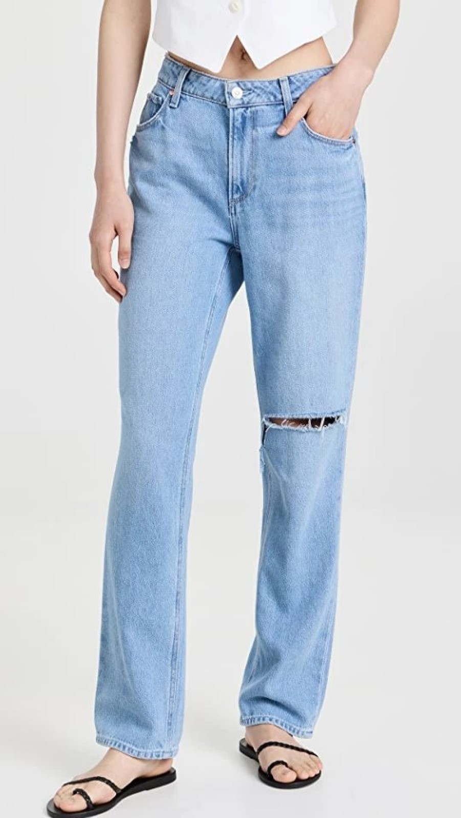 Distressed Jeans * | Hot Sale Paige Chamomile Destructed Jeans