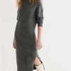 Turtle & Mock Necks * | Brand New Line Finley Sweater Dress Charcoal