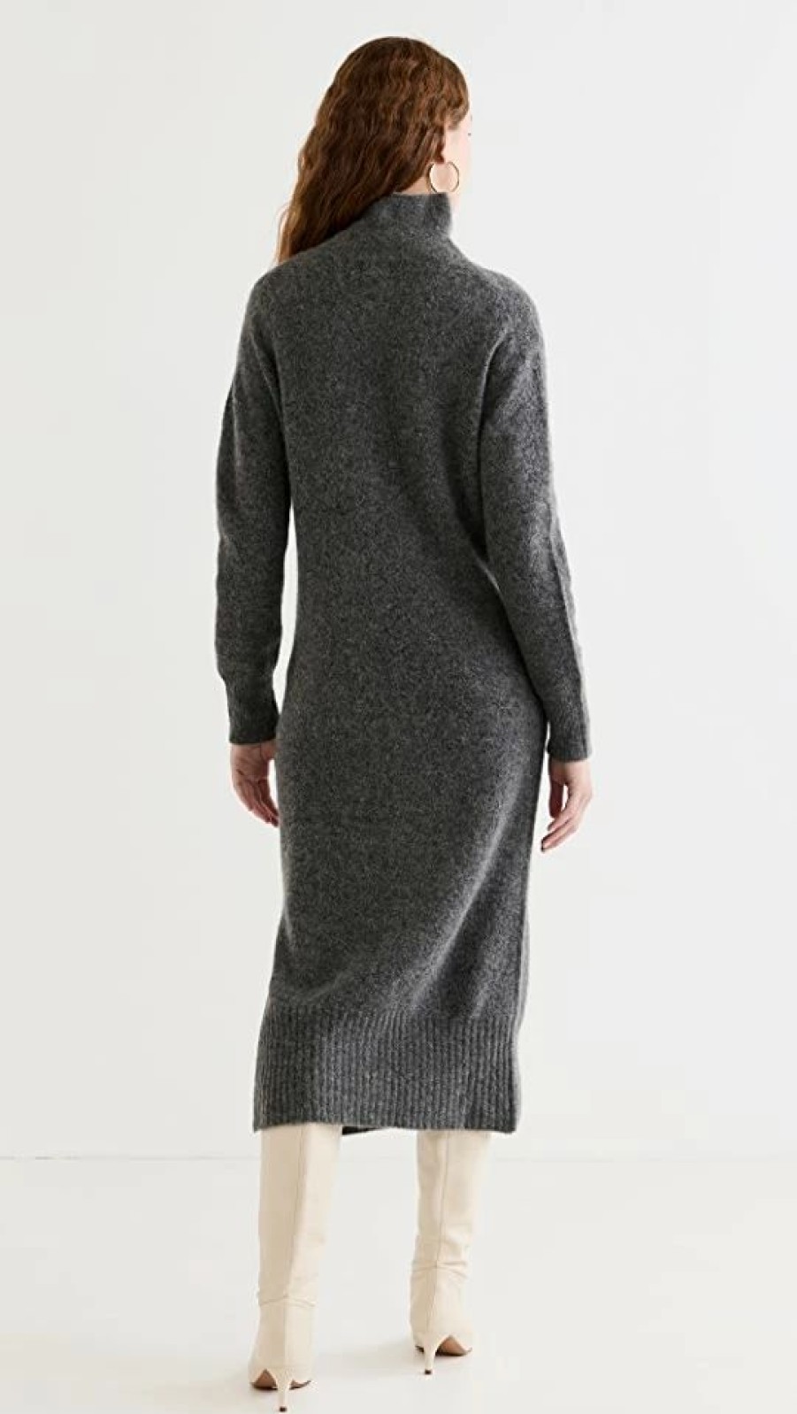 Turtle & Mock Necks * | Brand New Line Finley Sweater Dress Charcoal