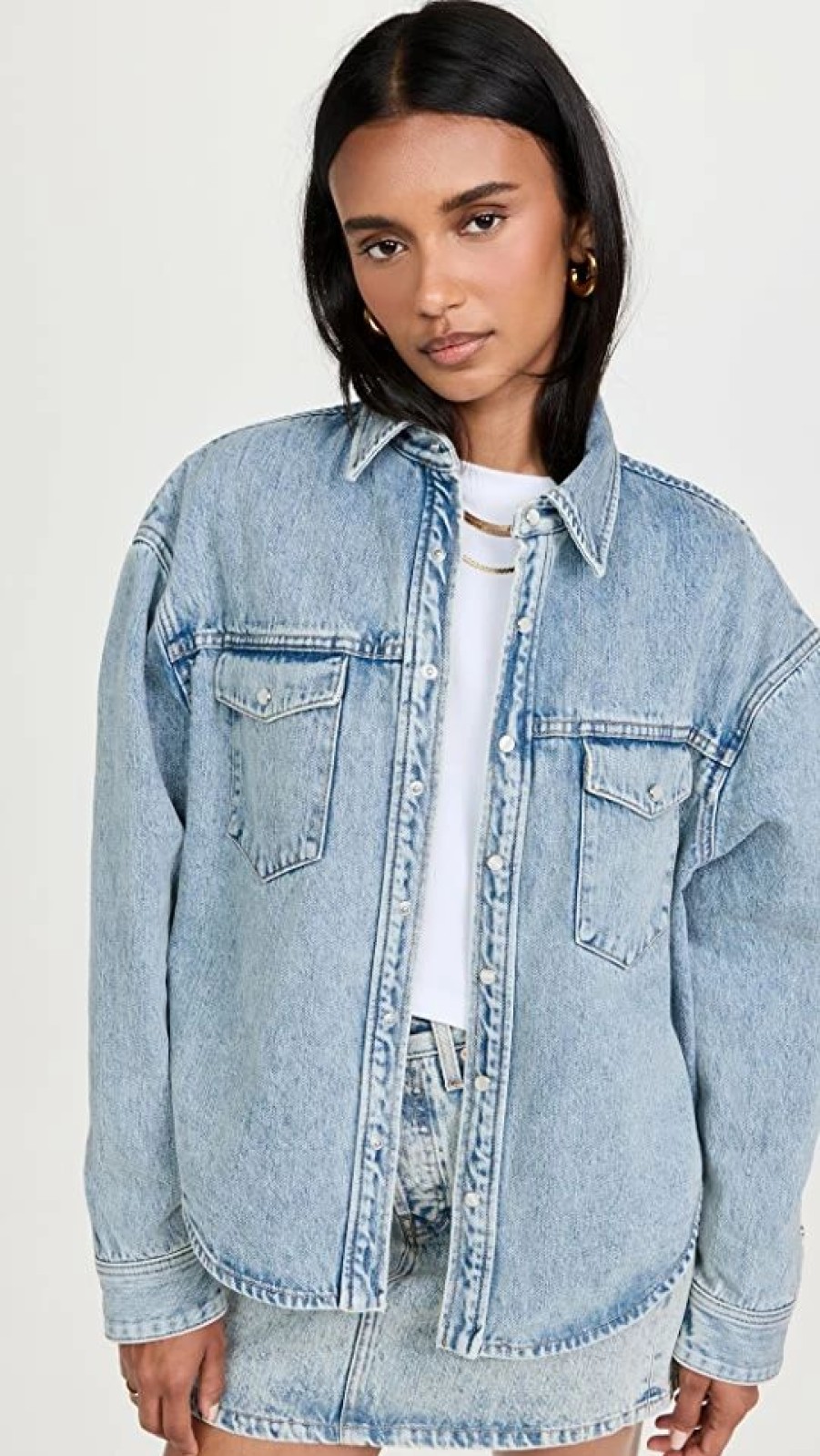 Jean Jackets * | Best Pirce Wardrobe.Nyc Denim Jacket Blue