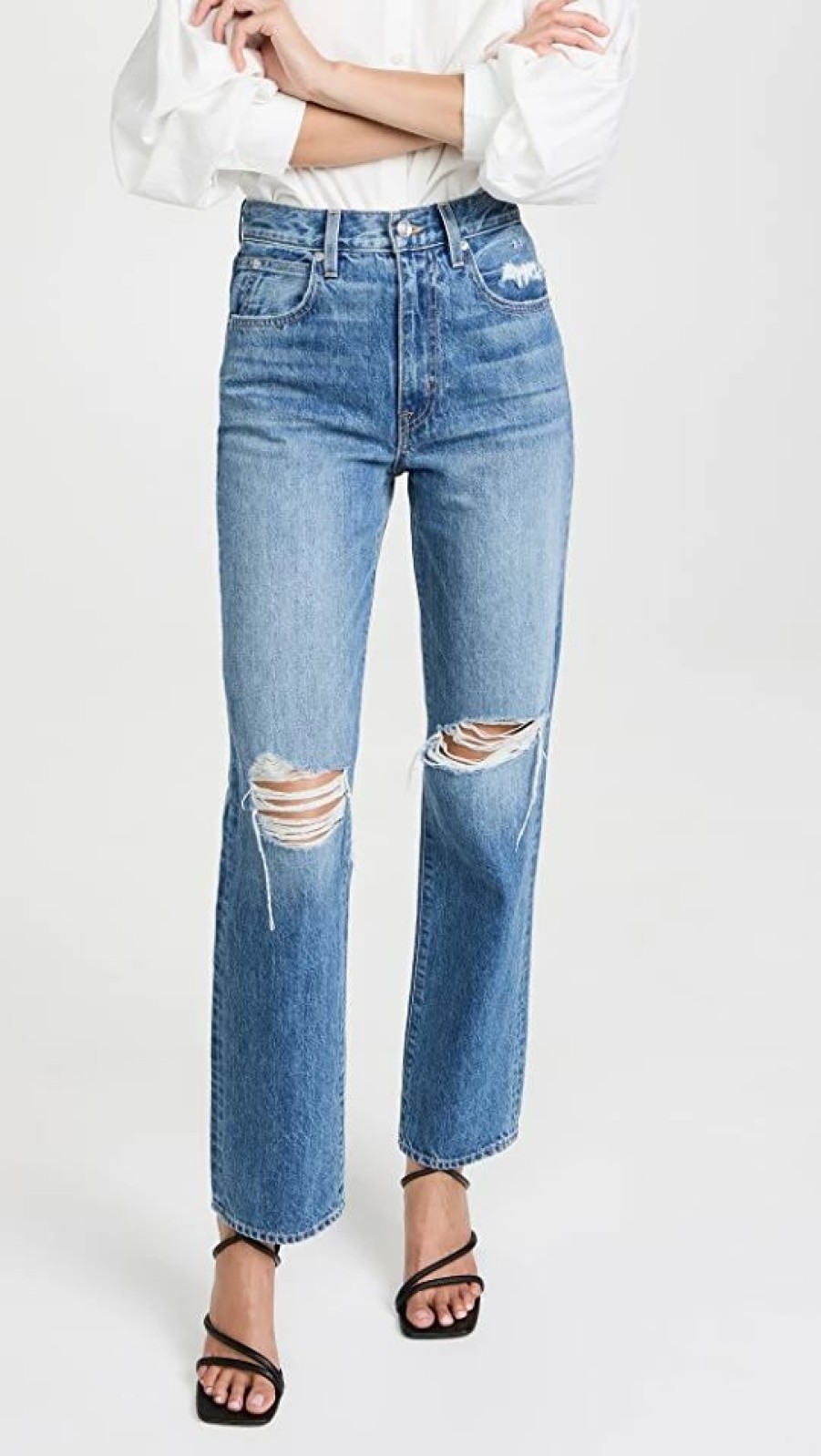 Distressed Jeans * | Best Reviews Of Slvrlake London Jeans Gimme Shelter