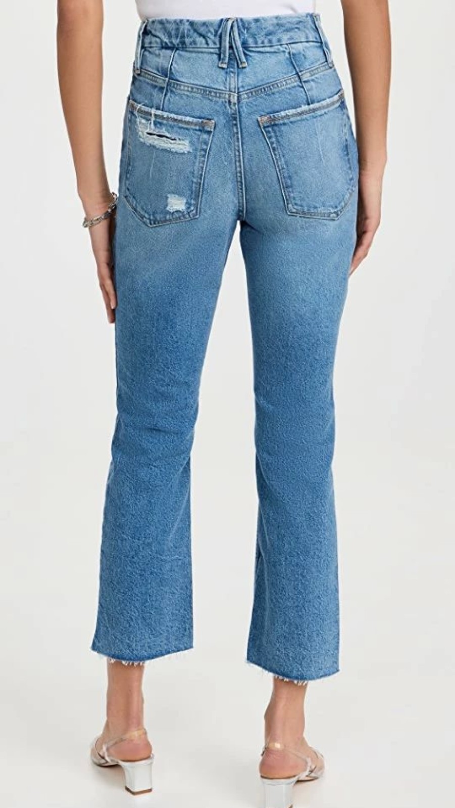 Distressed Jeans * | Cheapest Good American Good Icon Crop Jeans Indigo157