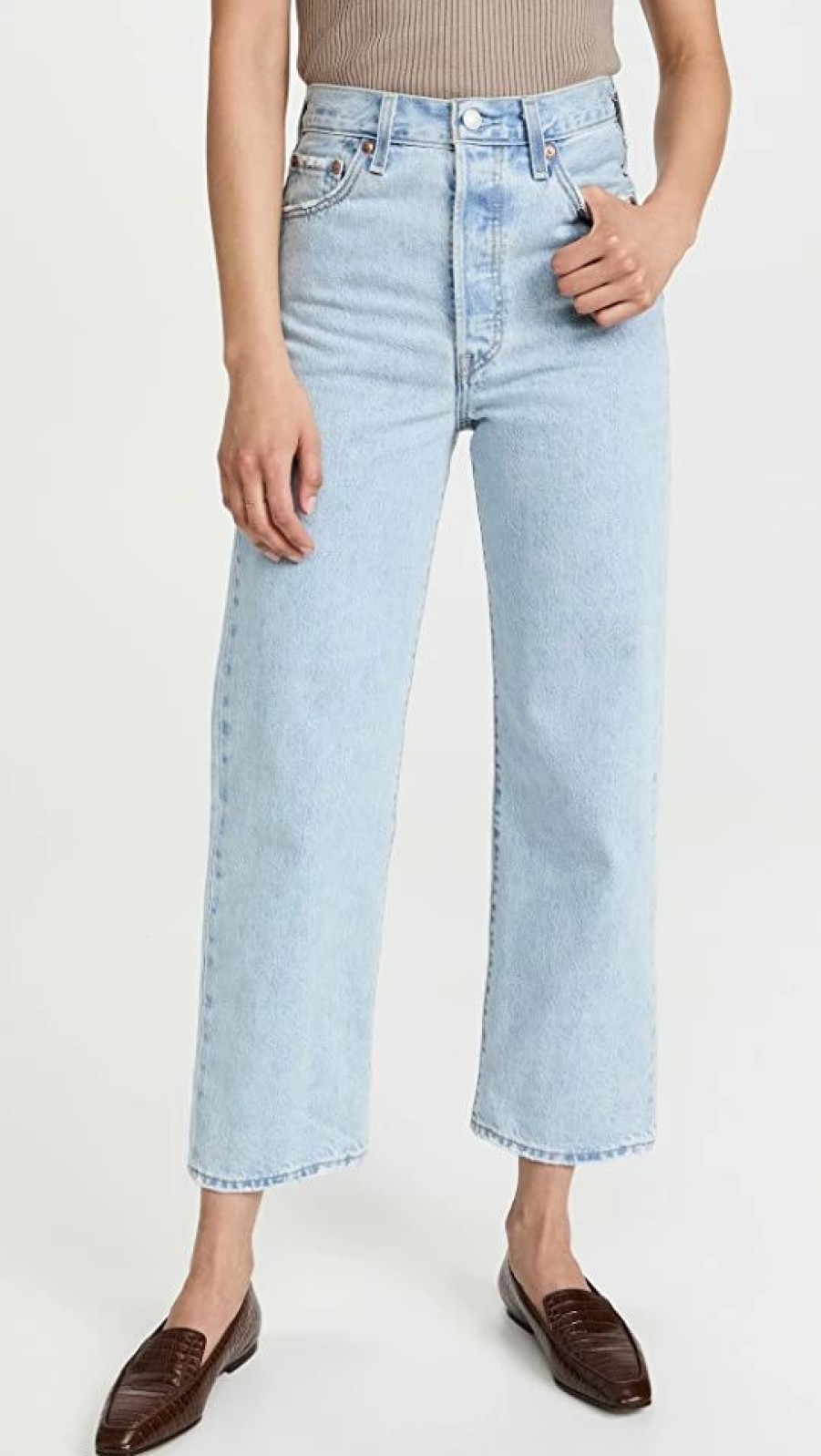 Distressed Jeans * | Top 10 Levi'S Ribcage Straight Ankle Jeans Ojai Shore