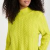 Turtle & Mock Necks * | Discount 525 Rhia Cable Sweater Peridot