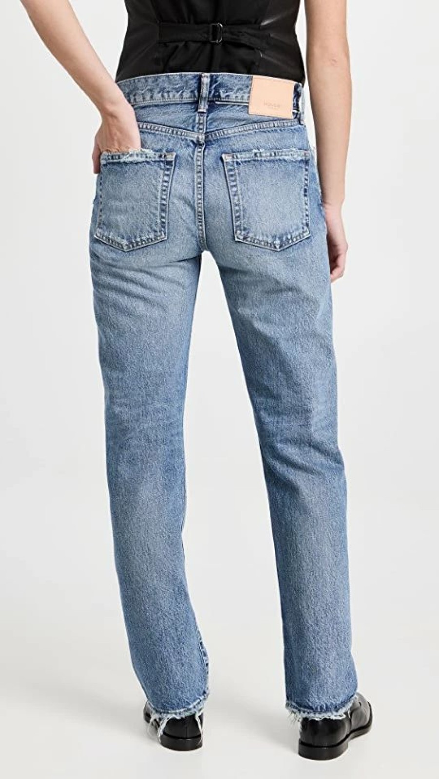 Distressed Jeans * | Wholesale Moussy Vintage Mv Ridgemont Straight Jeans Blue