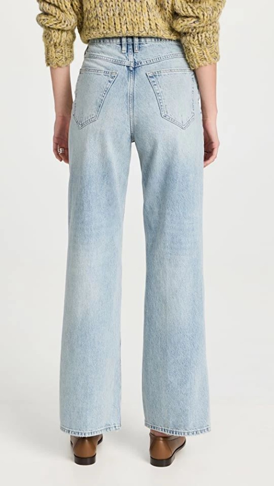 Distressed Jeans * | Discount Frame Le High N Tight Wide Leg Jeans Bilson Rips