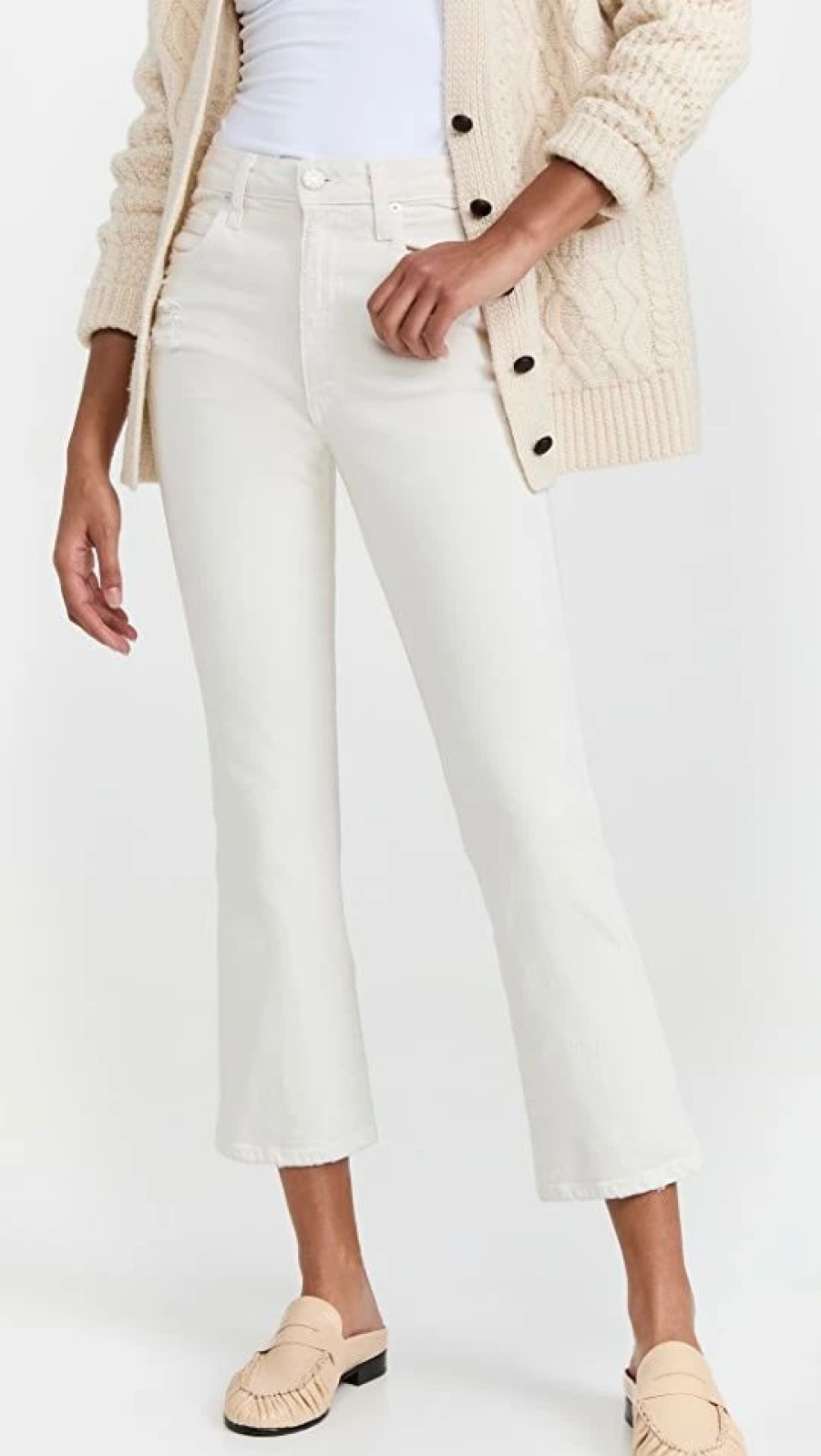 Distressed Jeans * | Deals Amo Bella Boot Cut Jeans White Oak