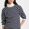 Turtle & Mock Necks * | Outlet Alex Mill Freja Sweater In Stripes Ivory/Indigo