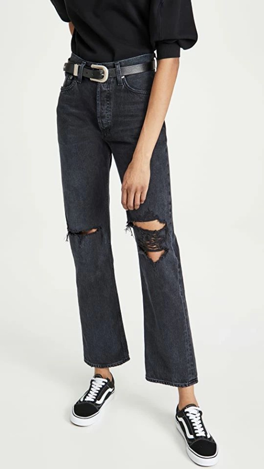 Distressed Jeans * | Buy Agolde Lana Mid Rise Vintage Straight Jeans Disorder