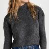 Turtle & Mock Necks * | Best Deal Free People Bradley Pullover Charcoal