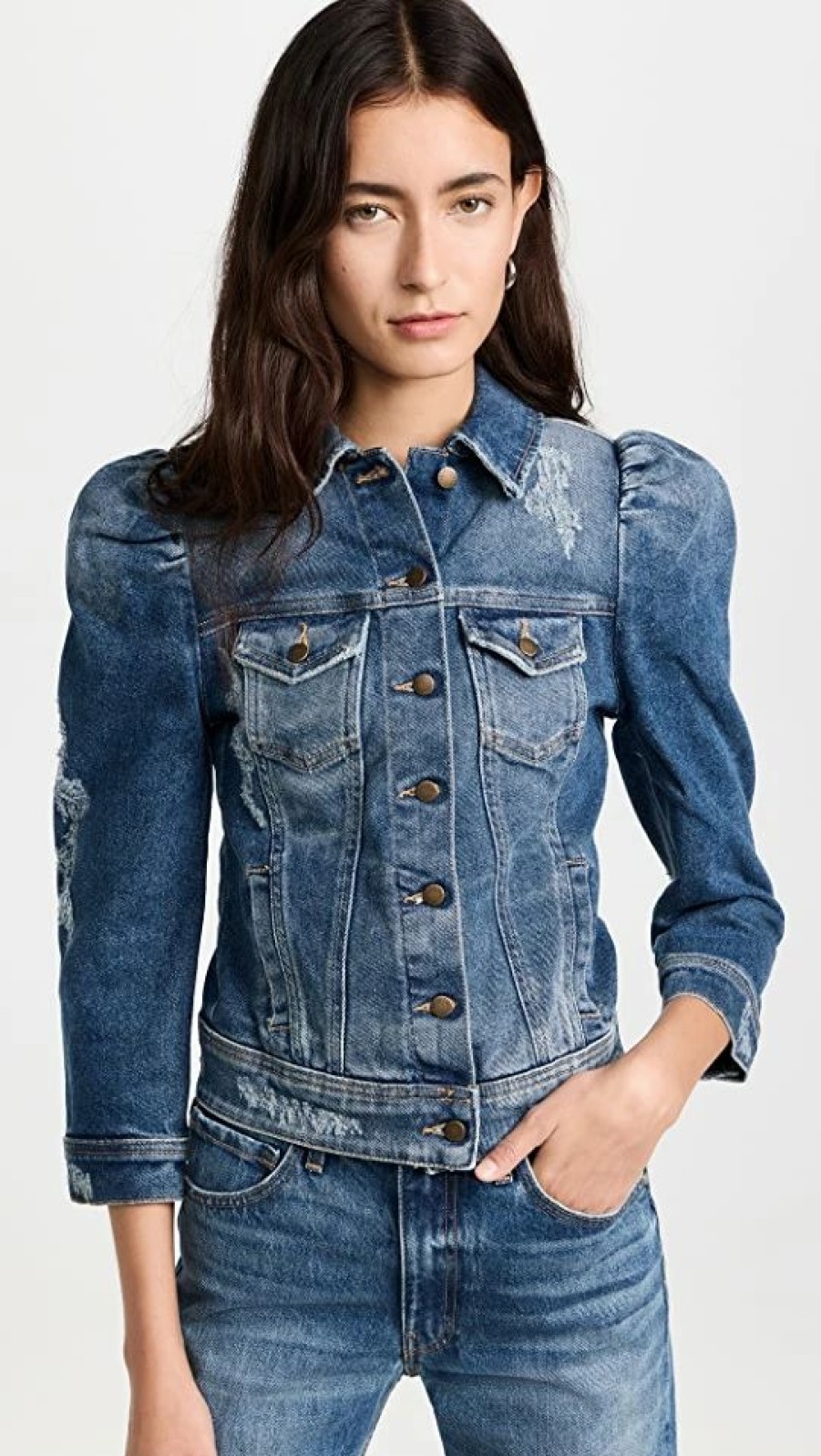 Jean Jackets * | Discount Retrofete Ada Jacket Worn Vintage Blue