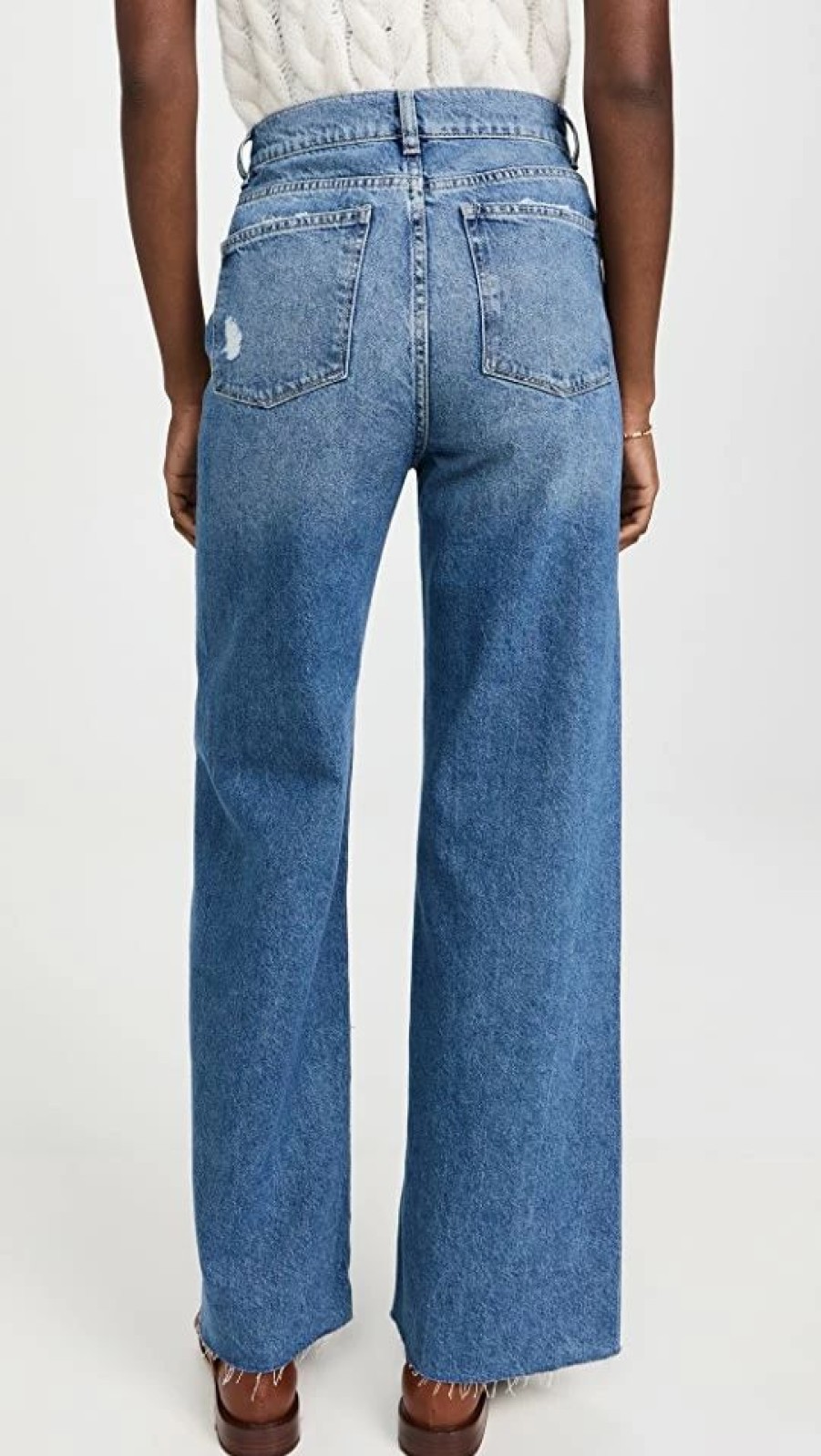 Distressed Jeans * | Budget Dl1961 Hepburn Wide Leg: High Rise Vintage Jeans Bedford Blue (Vintage)