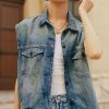 Jean Jackets * | Coupon Askk Ny Denim Vest Bogart