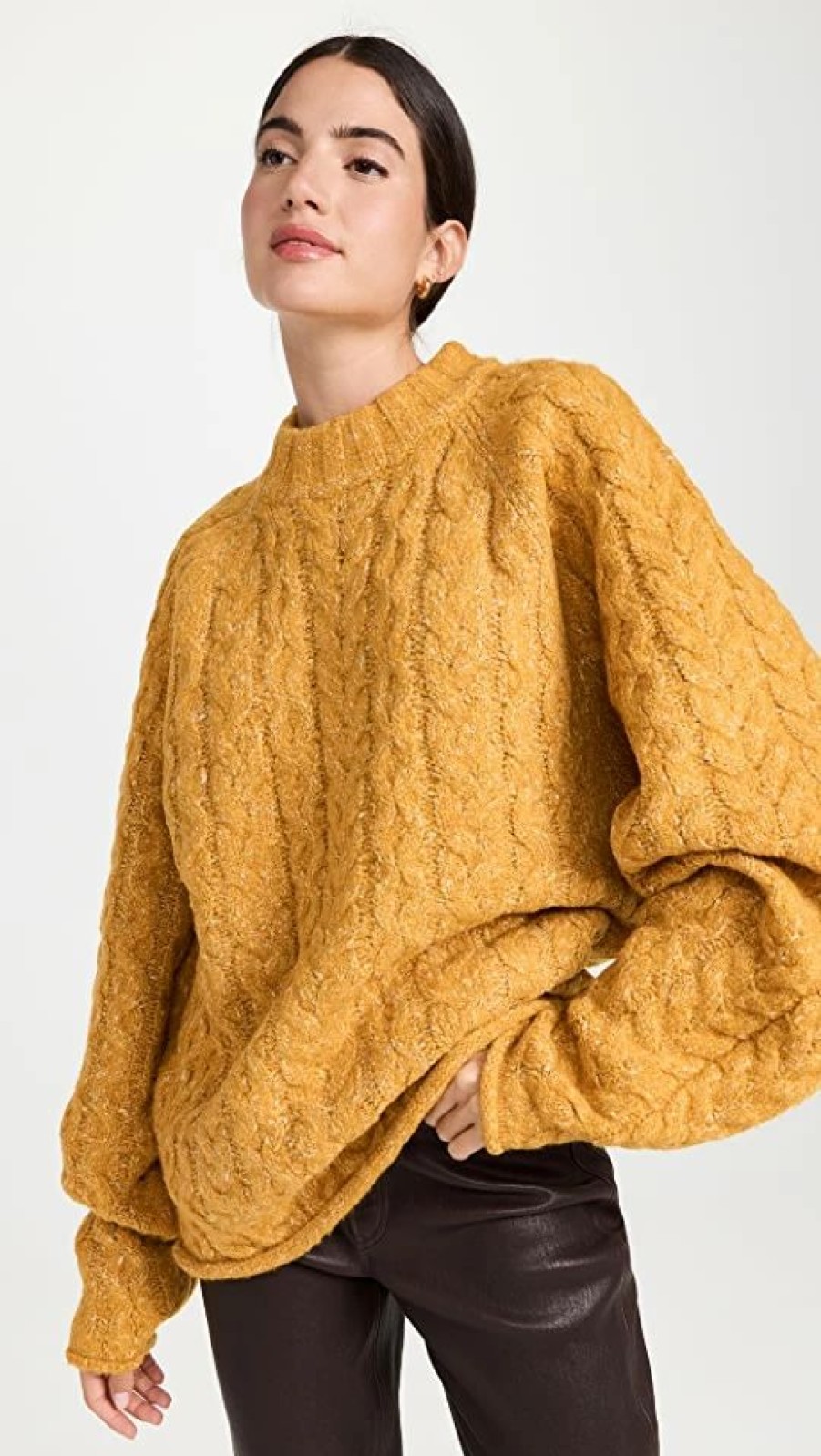 Turtle & Mock Necks * | Cheap Staud Jeromine Sweater Sunflower