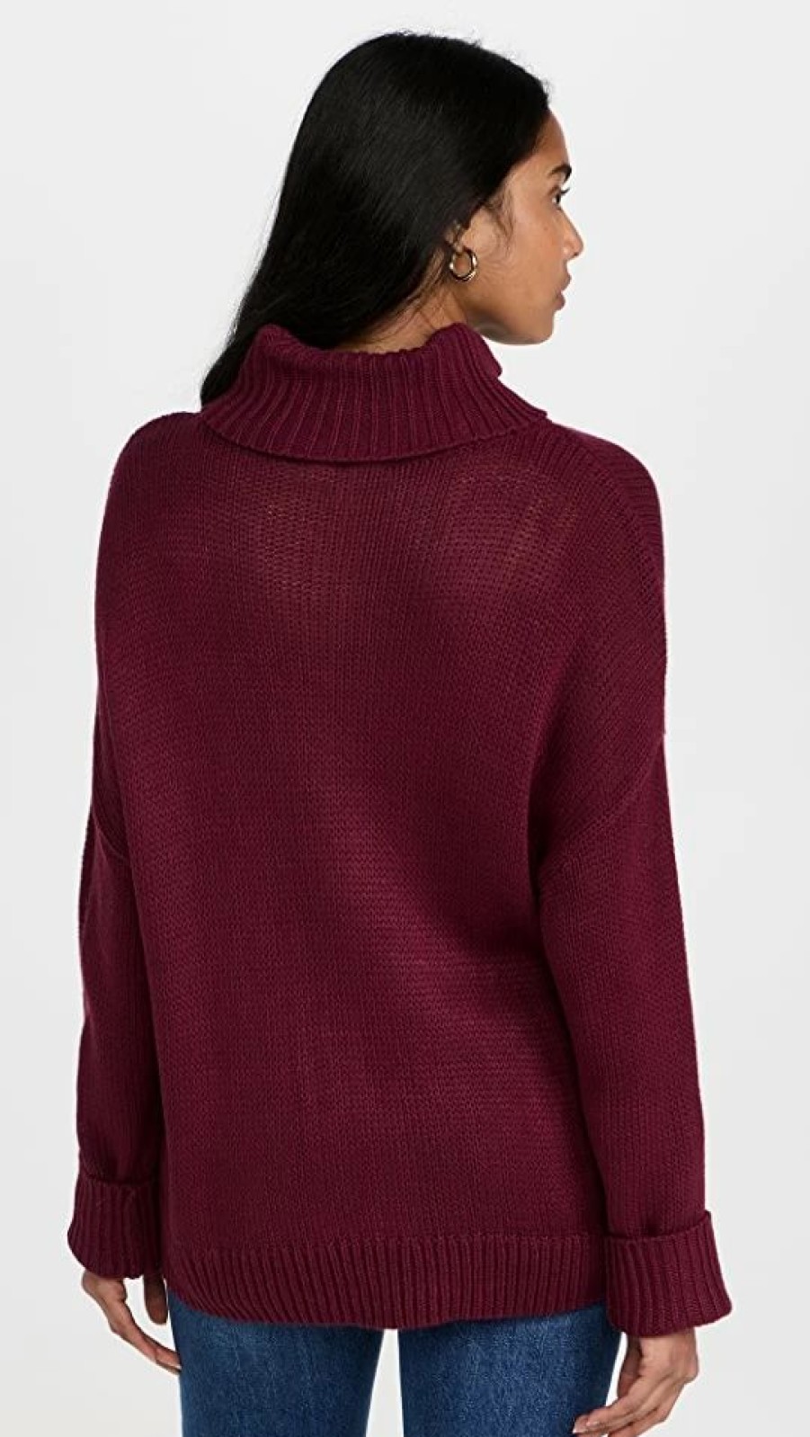 Turtle & Mock Necks * | Deals 525 Soft Acrylic Easy Turtleneck Pullover Wine