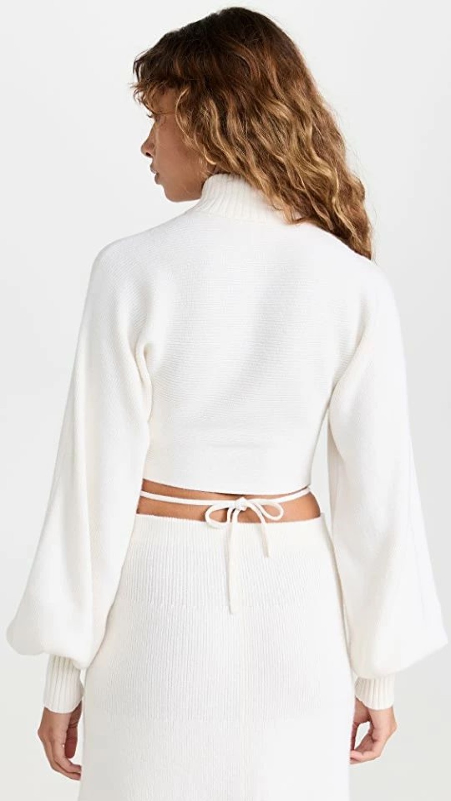 Turtle & Mock Necks * | Flash Sale Significant Other Lia Crop Knit Top Cream