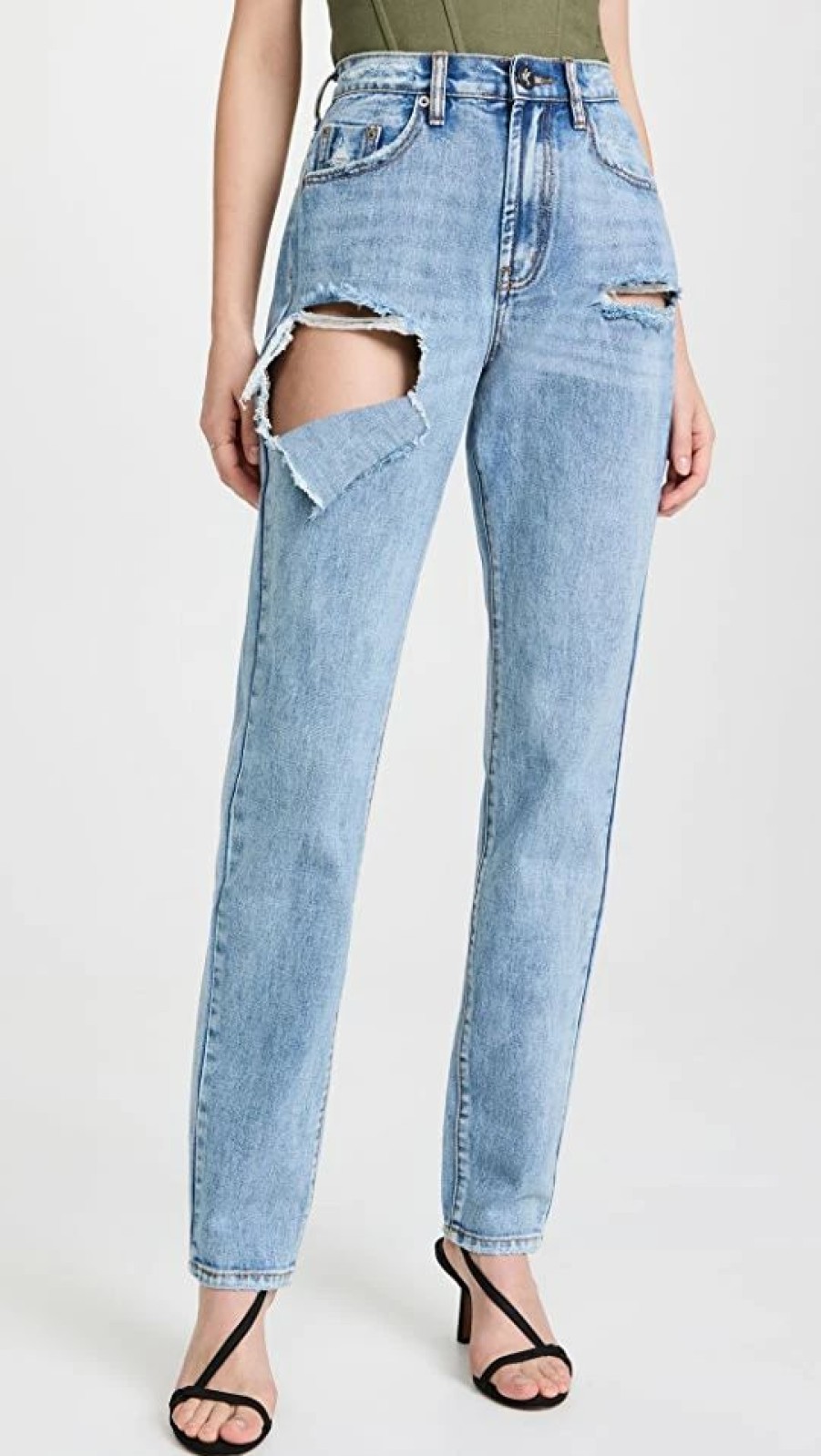 Distressed Jeans * | New One Teaspoon Blue 1982S High Waist Balloon Jeans Berlin