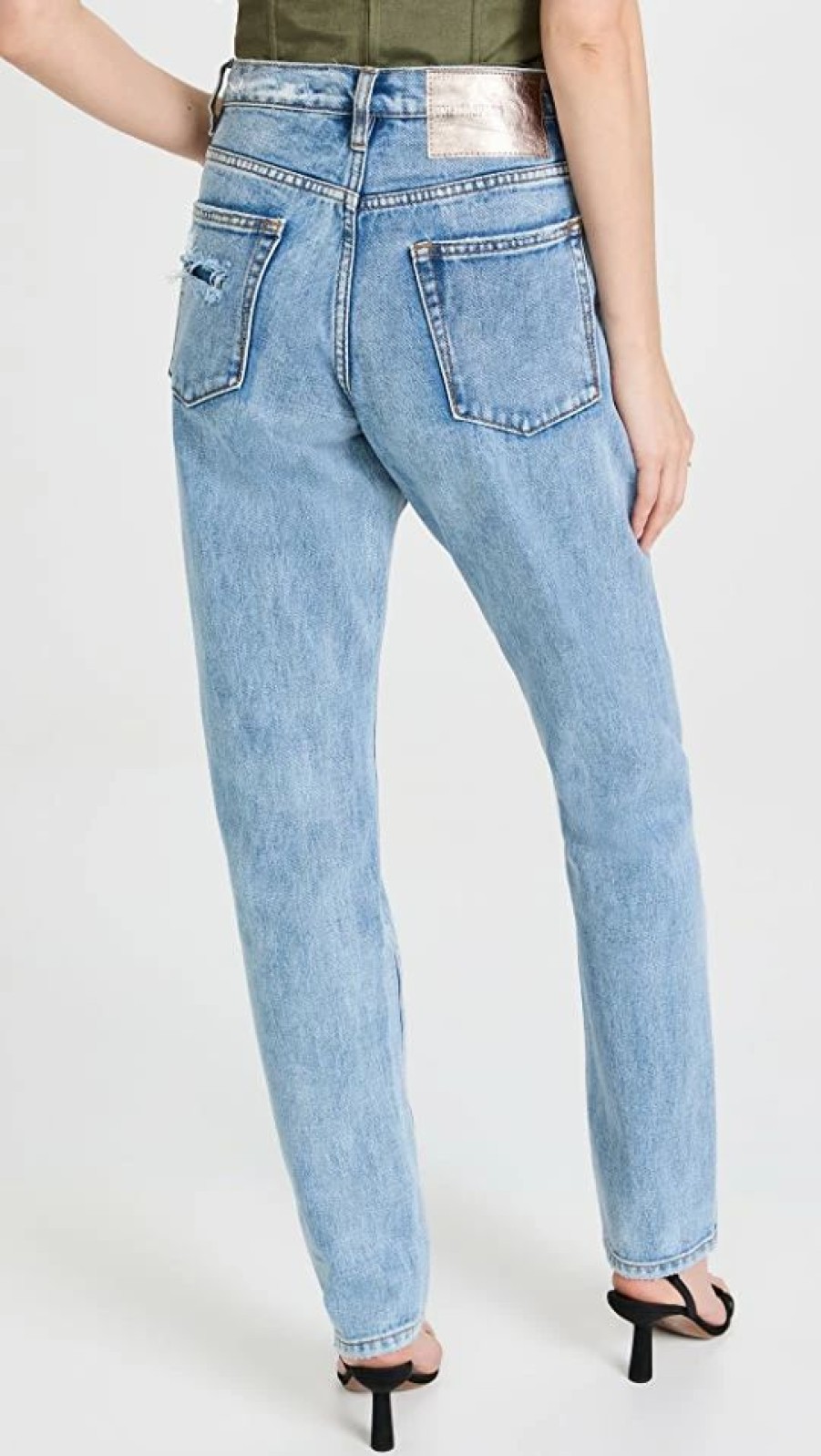 Distressed Jeans * | New One Teaspoon Blue 1982S High Waist Balloon Jeans Berlin