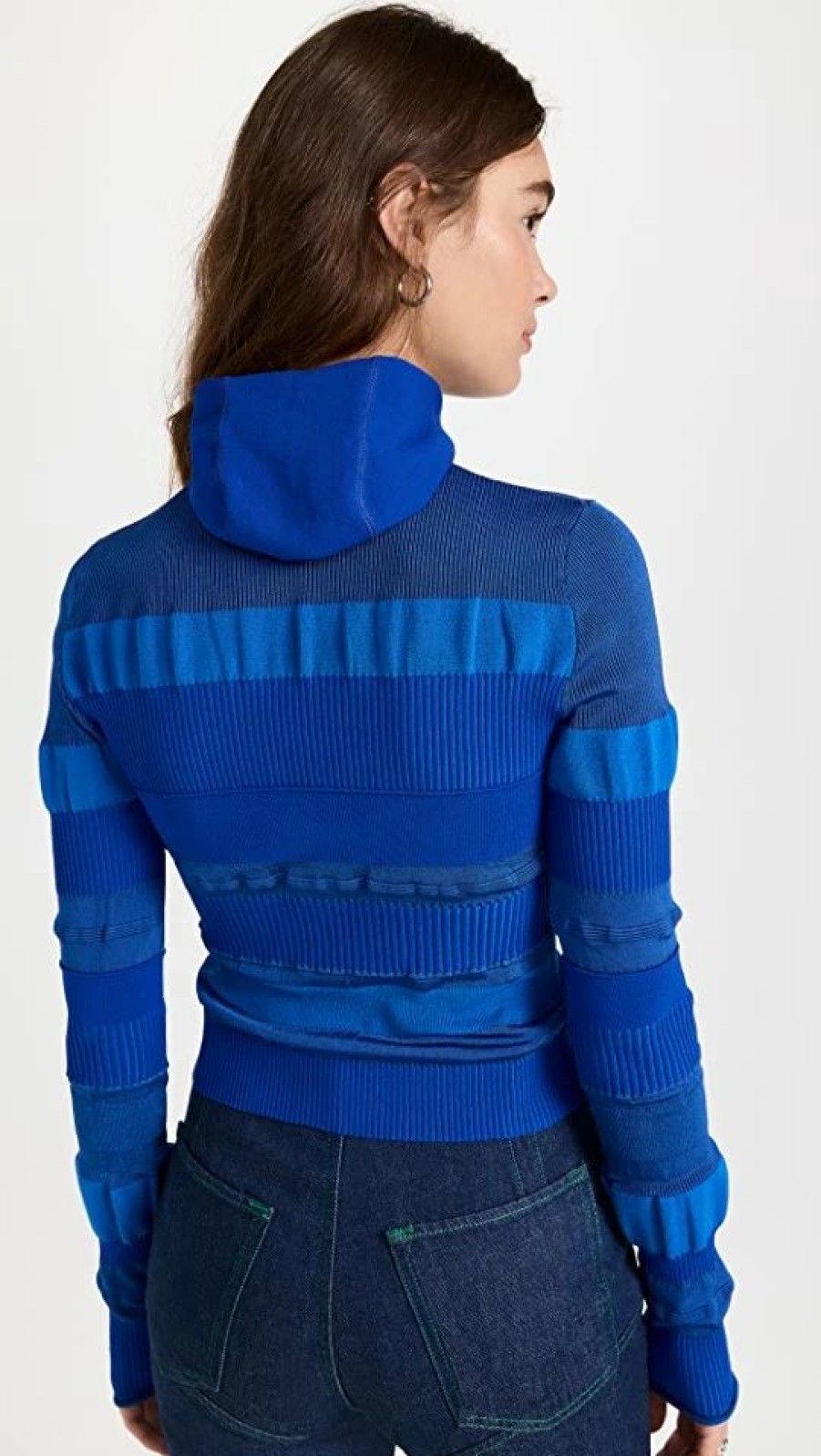 Turtle & Mock Necks * | Brand New Acne Studios Mixed Rib Sweater Blue