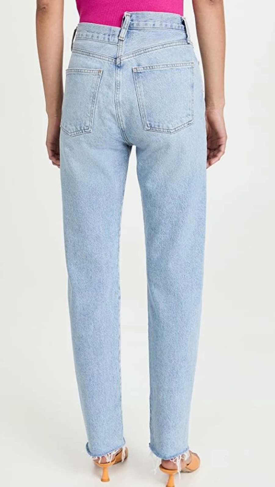 Distressed Jeans * | Flash Sale Agolde Crisscross Straight Legged Jeans Dimension