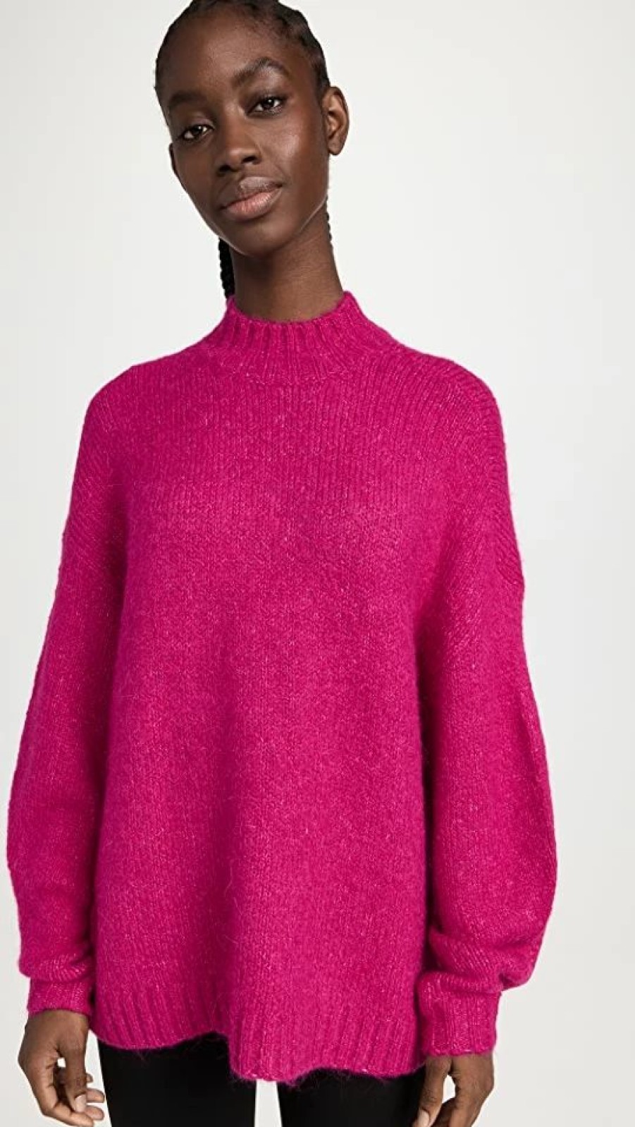 Turtle & Mock Necks * | Best Sale Pistola Denim Carlen Sweater Fuchsia