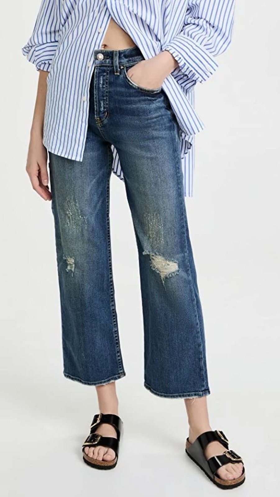 Distressed Jeans * | Coupon Nili Lotan Violette Jeans Classic Wash