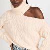 Turtle & Mock Necks * | Hot Sale Paige Cable Knit Raundi Sweater Ivory