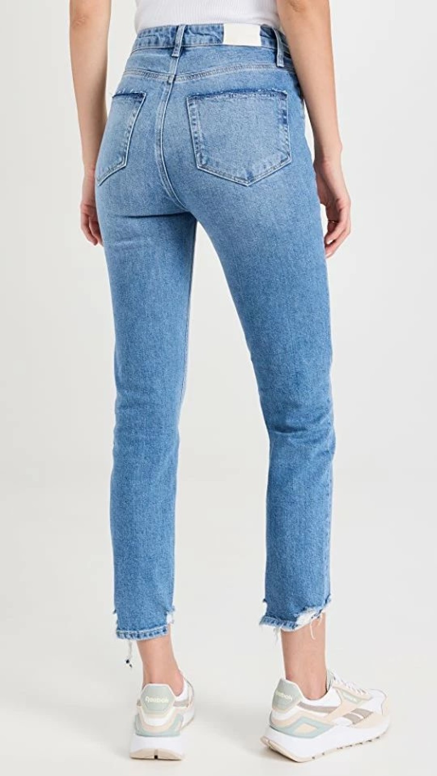 Distressed Jeans * | Budget Paige Sarah Slim Jeans Laken Distressed