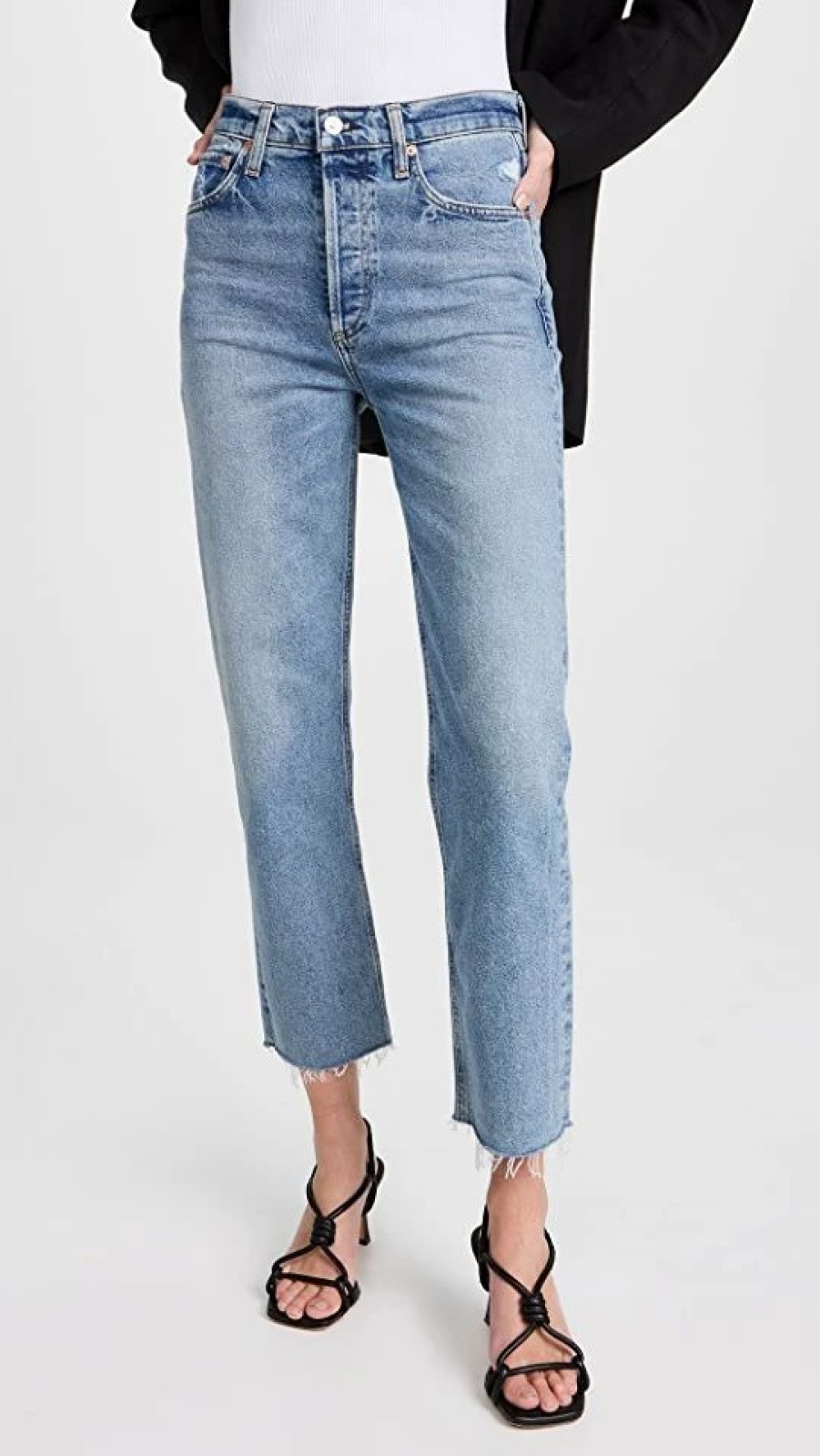 Distressed Jeans * | Best Sale Citizens Of Humanity Florence Wide Straight Jeans Totem