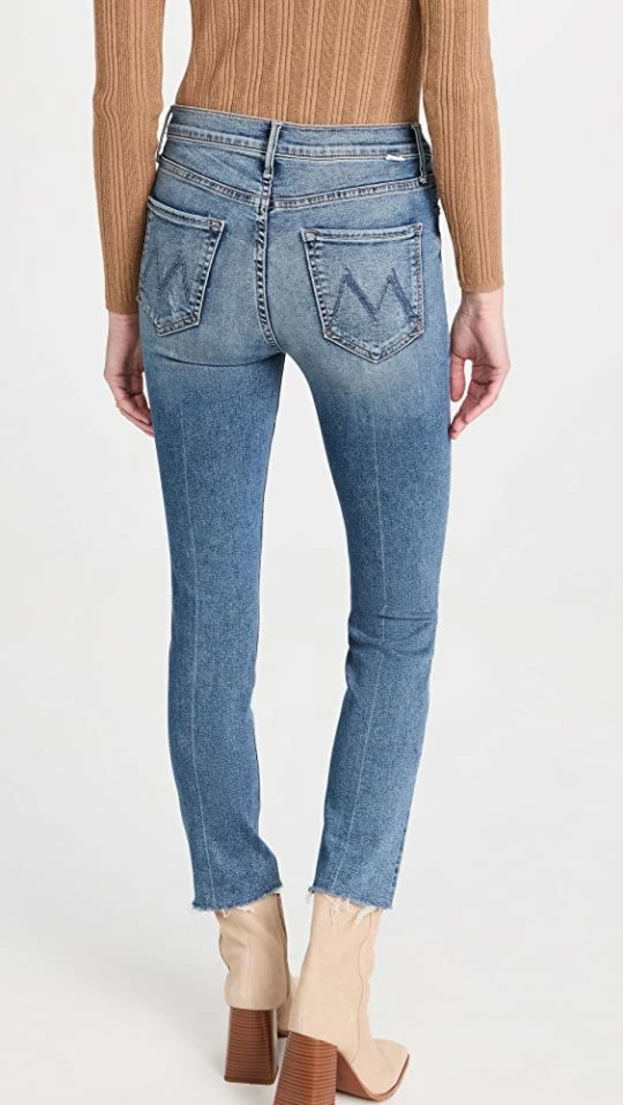 Distressed Jeans * | Hot Sale Mother The Mid Rise Dazzler Ankle Fry Jeans Going In Circles