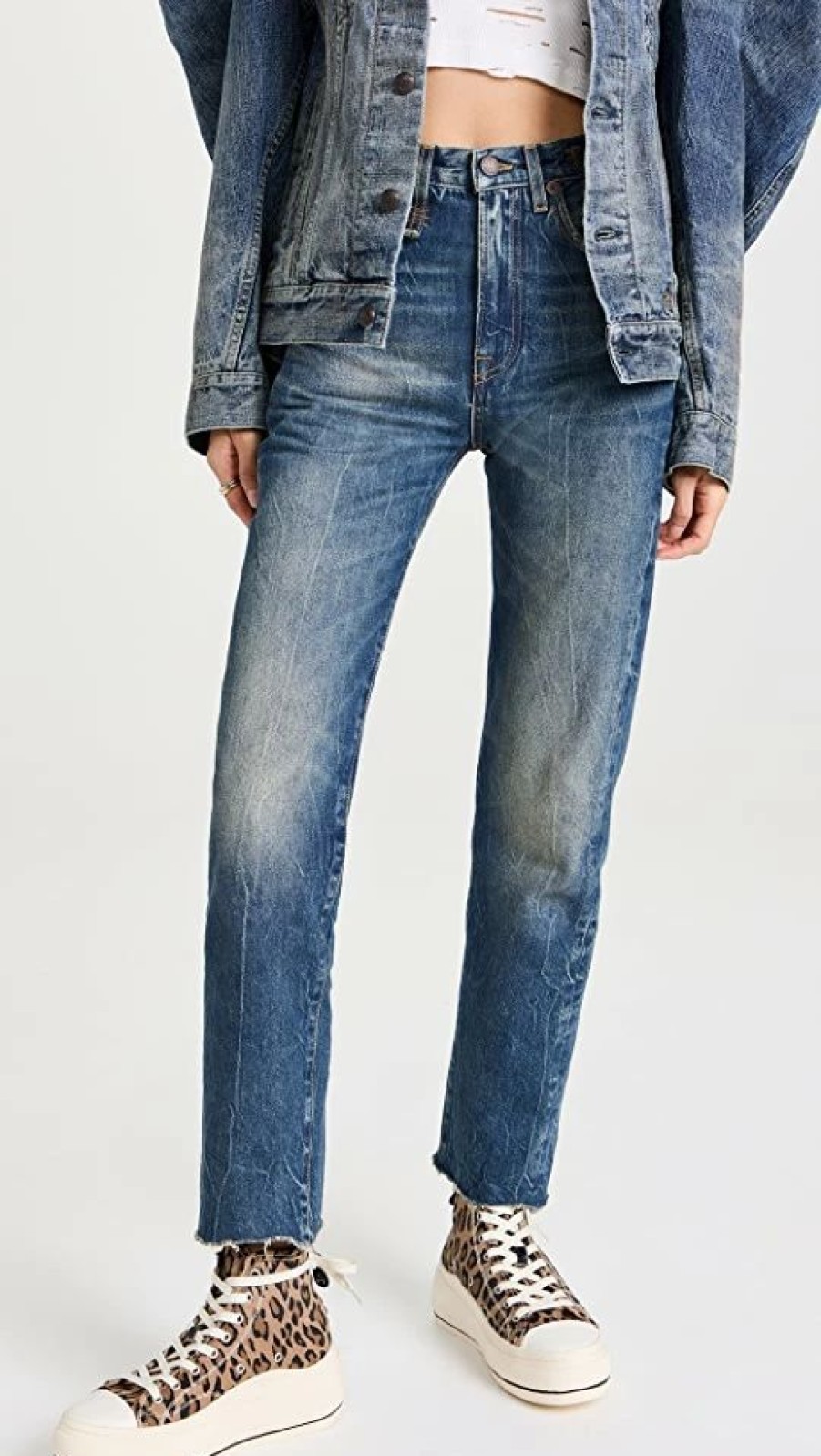 Distressed Jeans * | Cheap R13 Courtney Slim Jeans Dirty Kelly