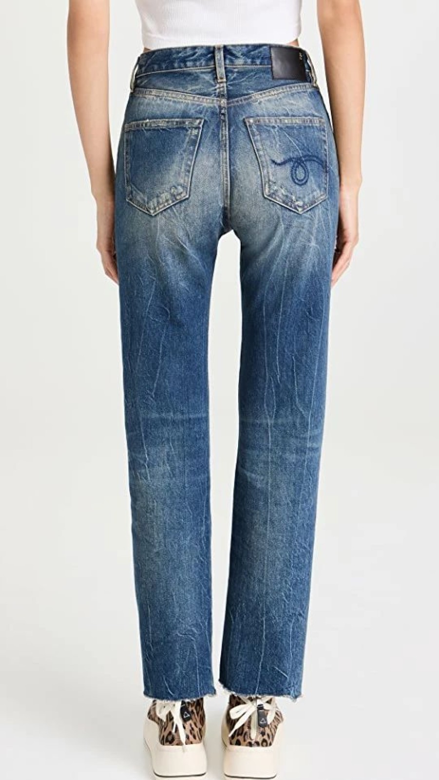 Distressed Jeans * | Cheap R13 Courtney Slim Jeans Dirty Kelly