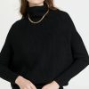 Turtle & Mock Necks * | Best Sale Club Monaco Emma Cashmere Sweater Black