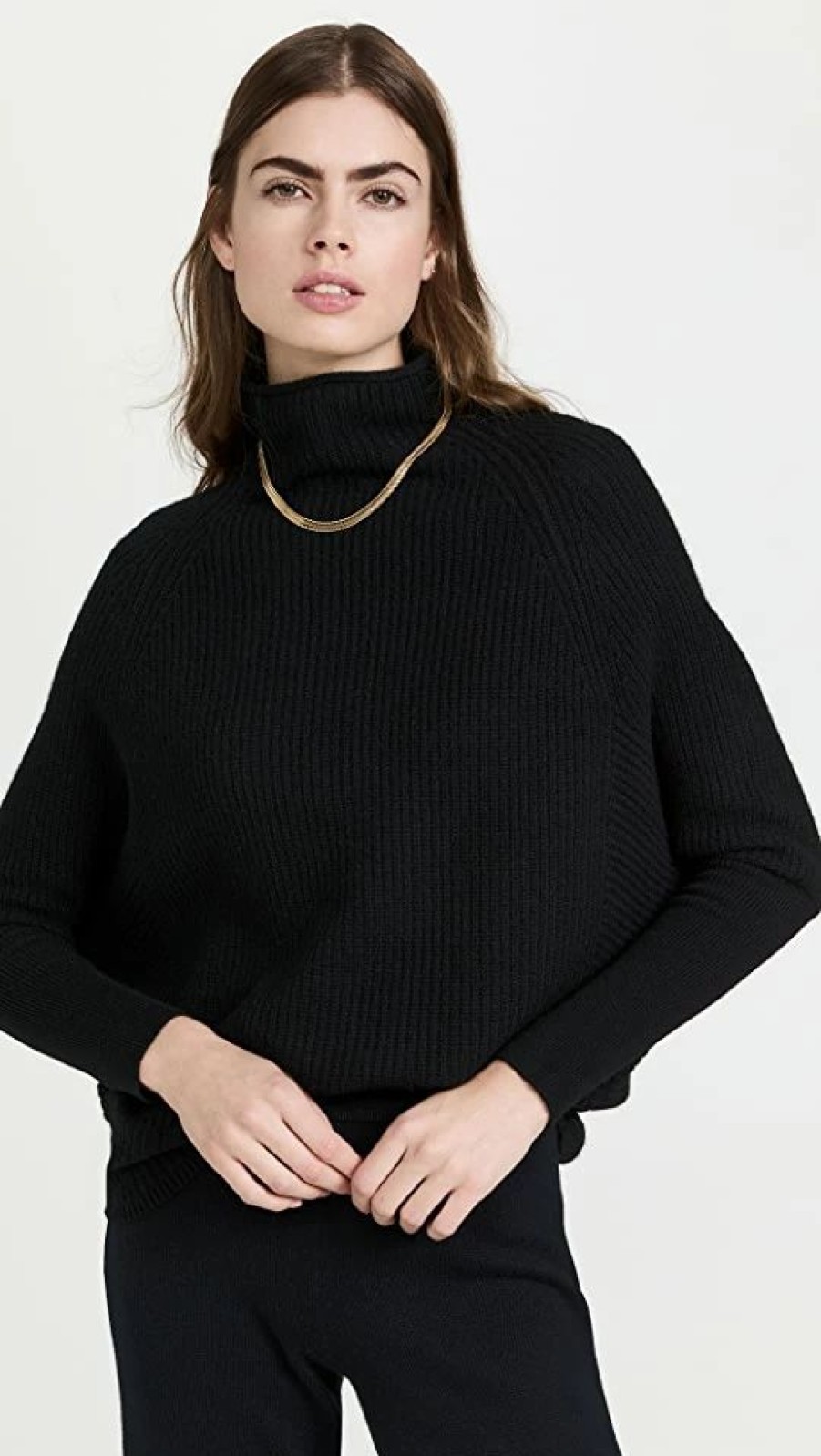 Turtle & Mock Necks * | Best Sale Club Monaco Emma Cashmere Sweater Black