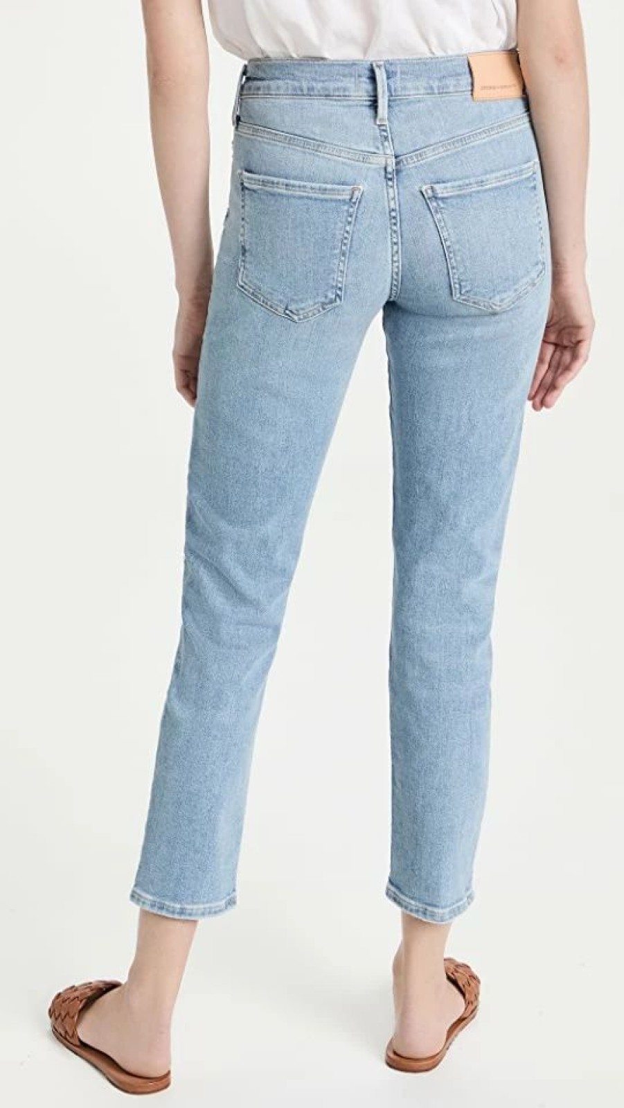 Distressed Jeans * | Flash Sale Citizens Of Humanity Ella Mid Rise Slim Crop Jeans Carmine