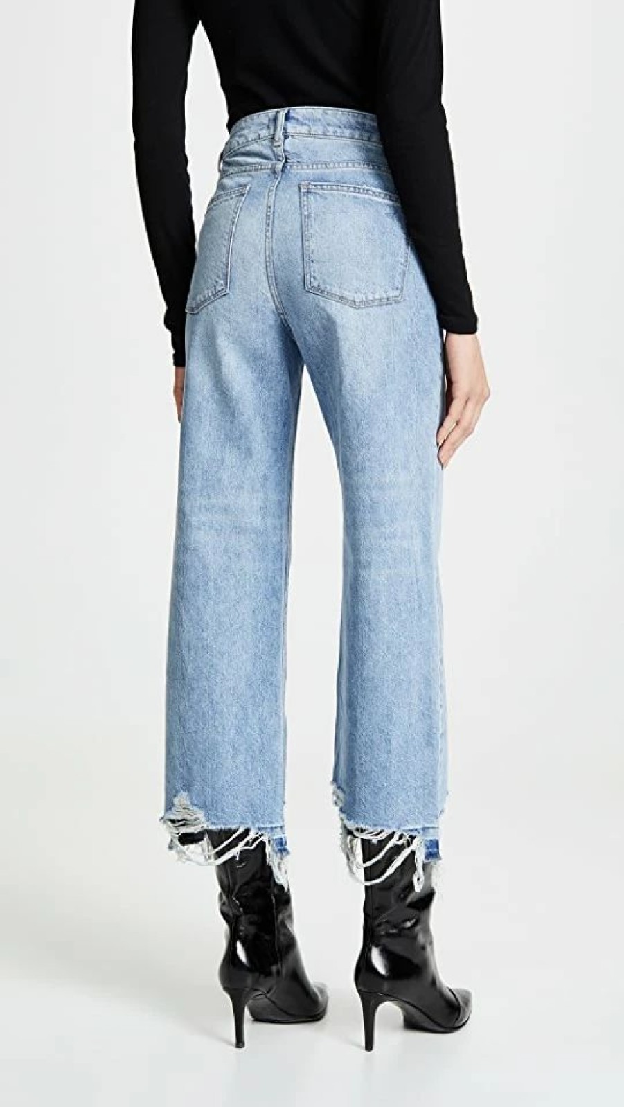 Distressed Jeans * | Deals Dl1961 Hepburn High Rise Wide Leg Jeans Slate