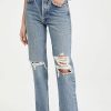 Distressed Jeans * | Best Sale Agolde Lana Mid Rise Vintage Straight Jeans Backdrop