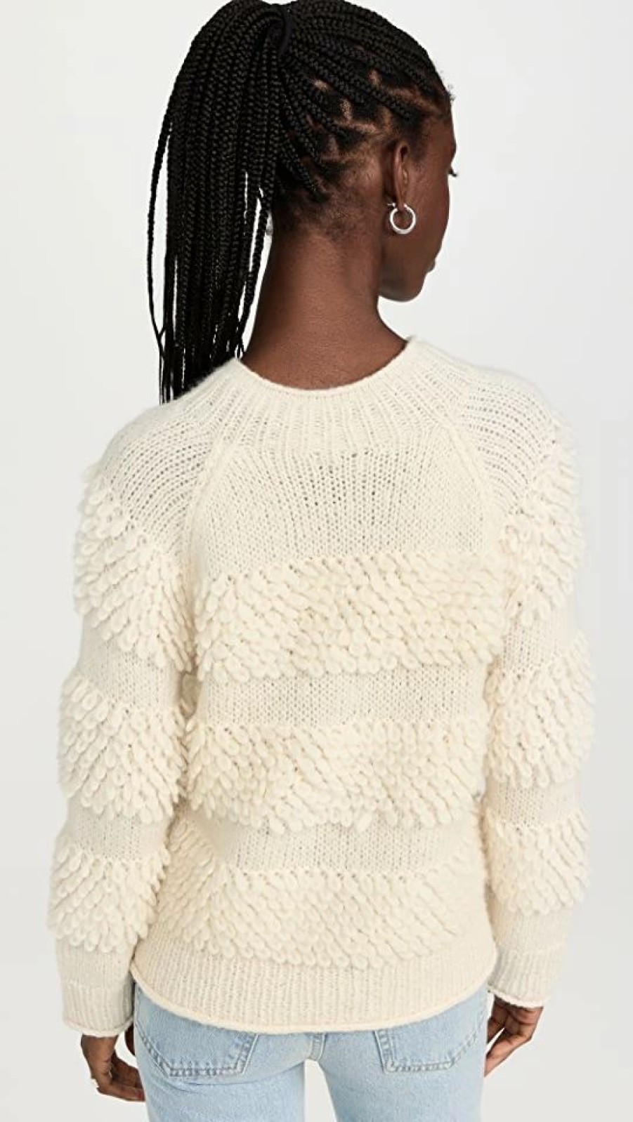 Turtle & Mock Necks * | Outlet Faherty Polly Sweater Winter White