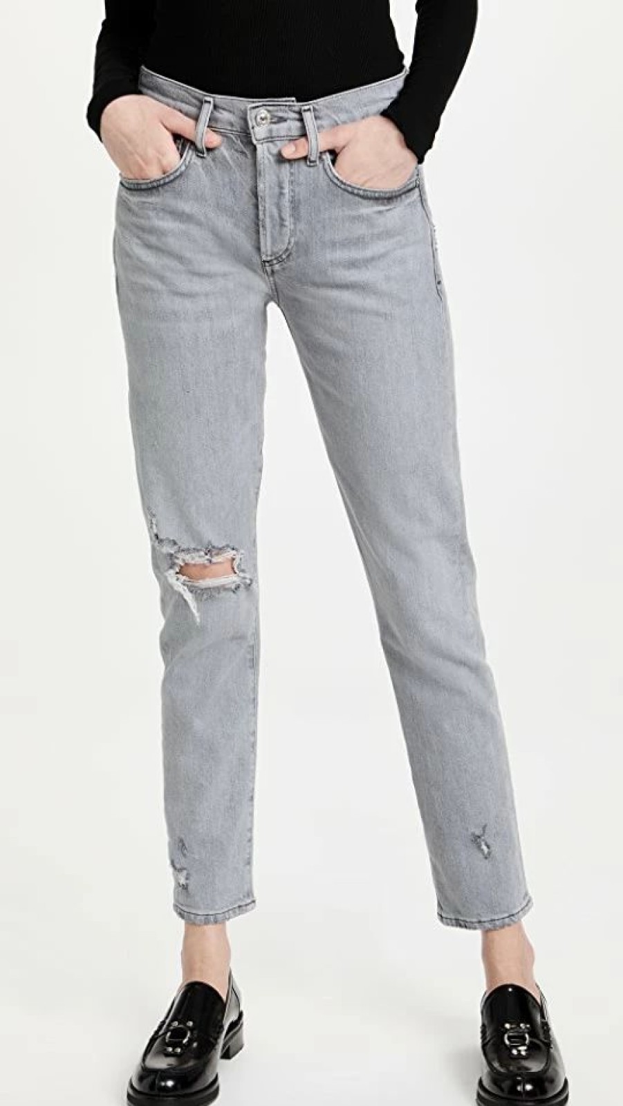 Distressed Jeans * | Best Reviews Of Citizens Of Humanity Emerson Slim Boyfriend Jeans Gambit