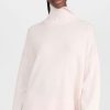 Turtle & Mock Necks * | Deals Le Kasha Suede Turtleneck Cashmere Sweater Light Pink