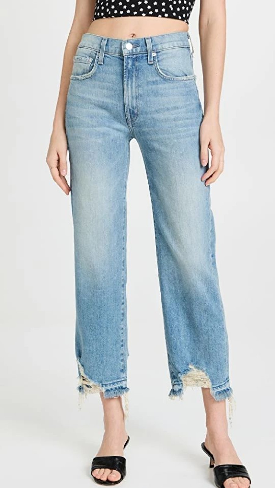 Distressed Jeans * | Hot Sale Edwin Marli Ankle Jeans Tidal Wave