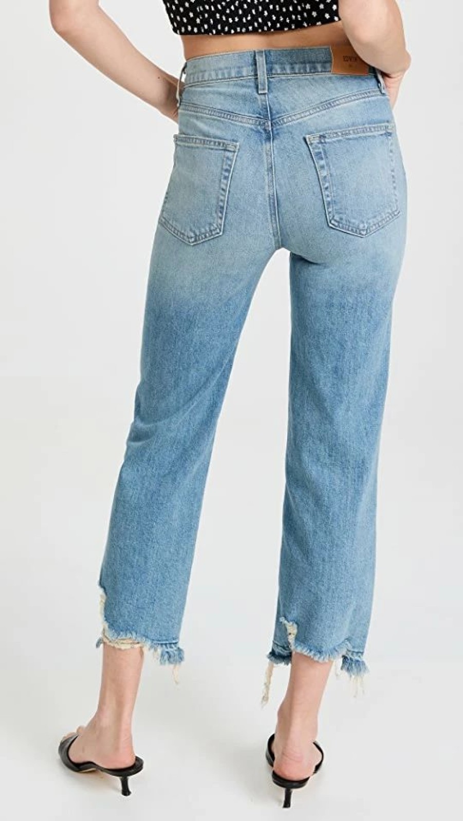 Distressed Jeans * | Hot Sale Edwin Marli Ankle Jeans Tidal Wave