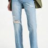 Distressed Jeans * | Cheap Anine Bing Destructed Lake Indigo Olsen Jeans Vintage Blue