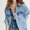 Jean Jackets * | Deals Anine Bing Rory Denim Jacket Vintage Blue