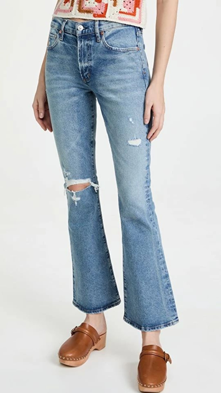 Distressed Jeans * | Hot Sale Citizens Of Humanity Emannuelle Low Rise Boot Jeans Meadow