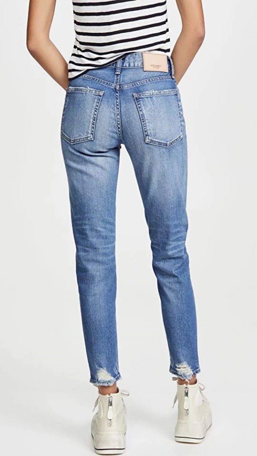 Distressed Jeans * | Discount Moussy Vintage Velma Skinny Jeans Blue