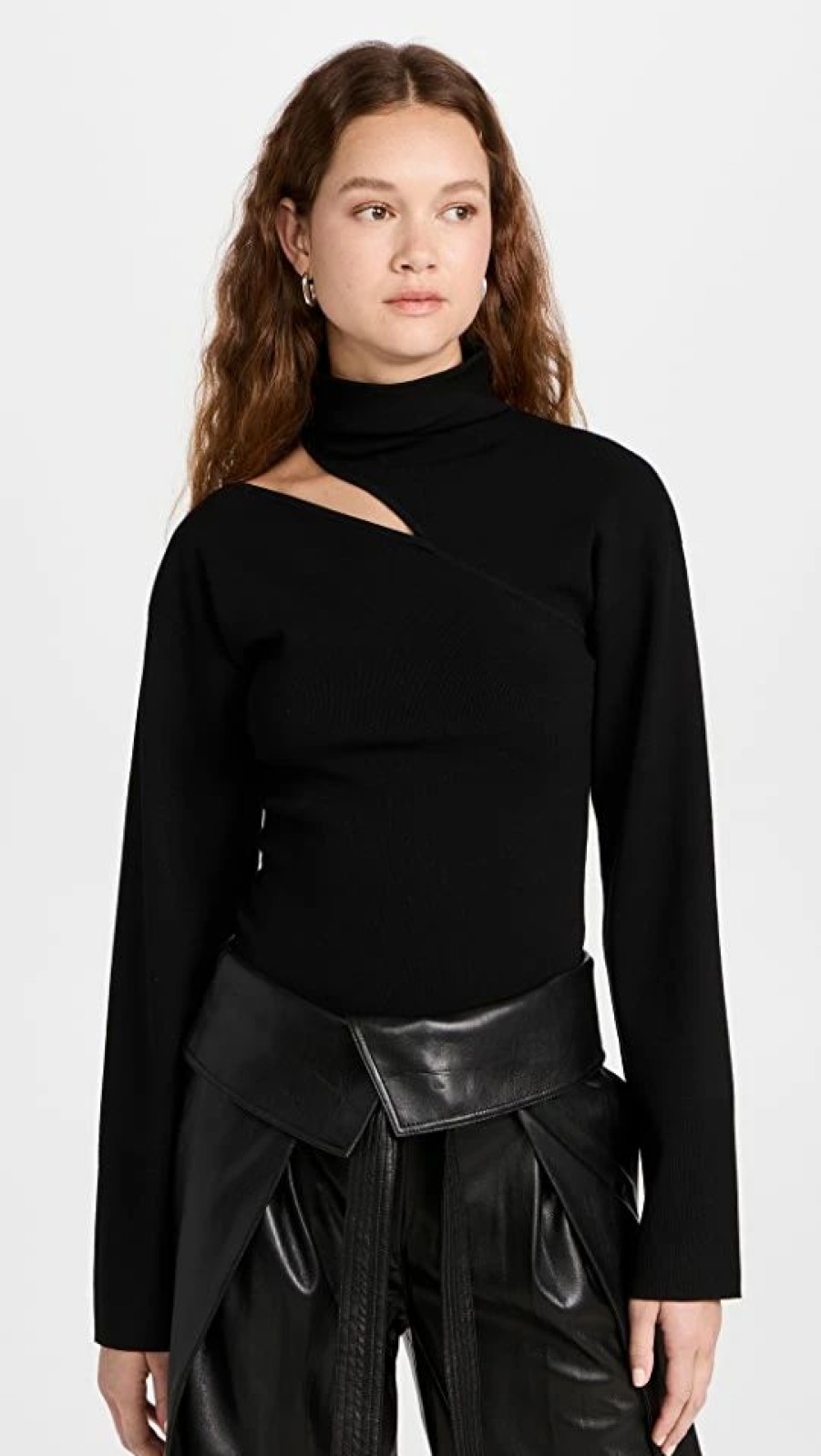 Turtle & Mock Necks * | Coupon A.L.C. Edith Sweater Black