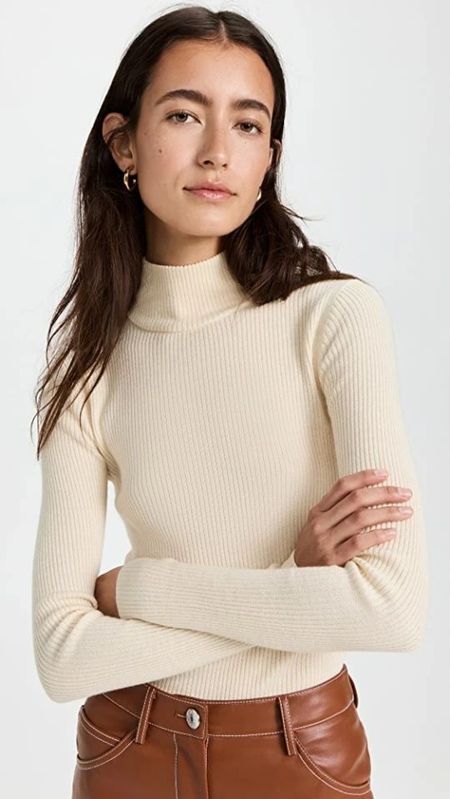 Turtle & Mock Necks * | Brand New Ayr Visionary Turtleneck Sweater Sweetcream