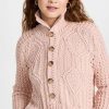 Turtle & Mock Necks * | Buy The Great. The Cozy Cable Pullover Sweater Pale Blush