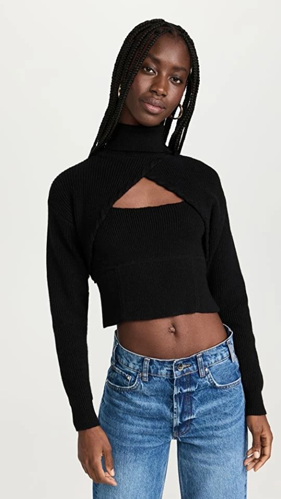 Turtle & Mock Necks * | Top 10 Astr The Label Taissa Sweater Black